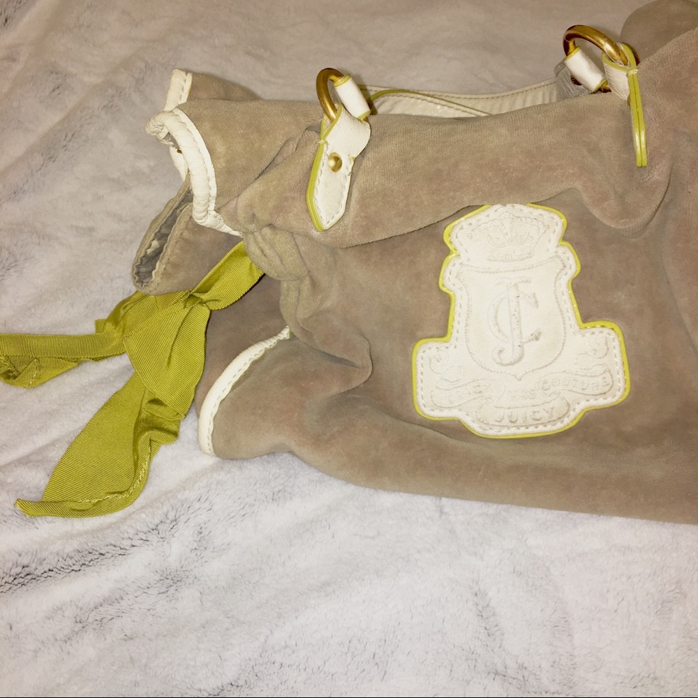 Juicy Couture Velvet Velour Purse Satchel w Bows